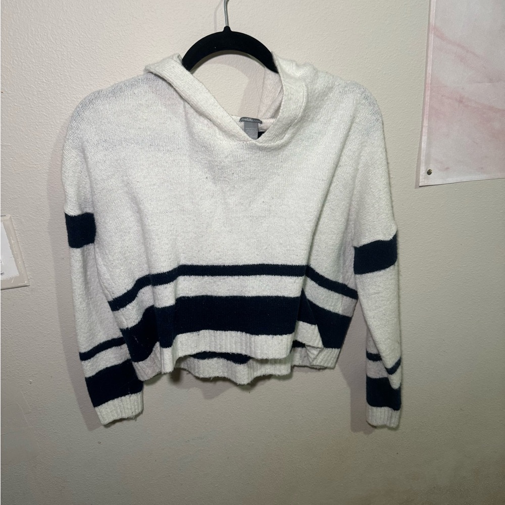 Charlotte Russe Crop Top long sleeve sweater w hoodie